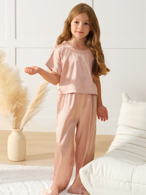 Girls Pajama Sets Long Pants - Dusty Pink