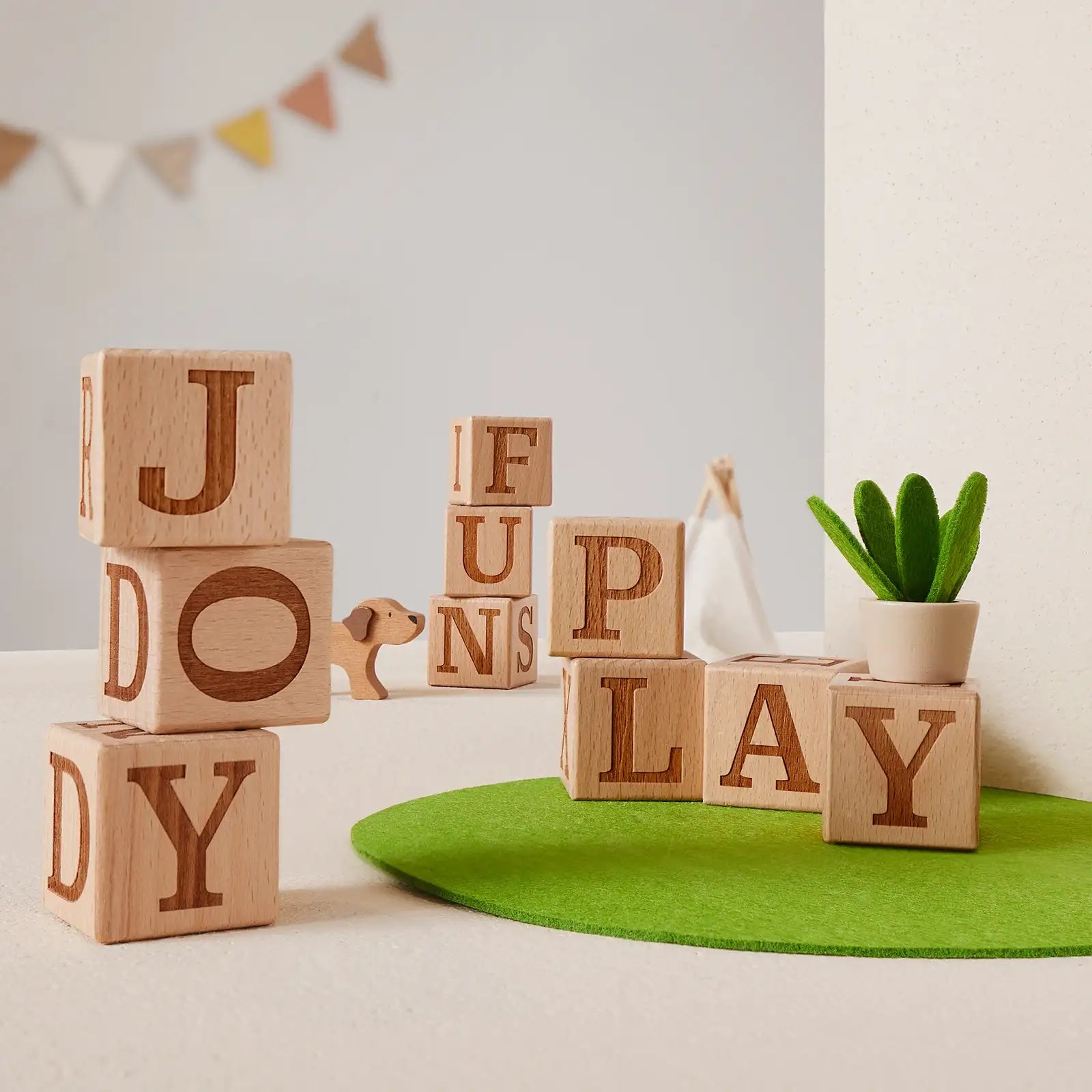 Tiny Land® Wooden Alphabet Blocks detail2