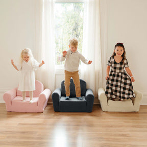 Tiny Land® Afternoon Couch —— Cream Kids Chair Lifestyle