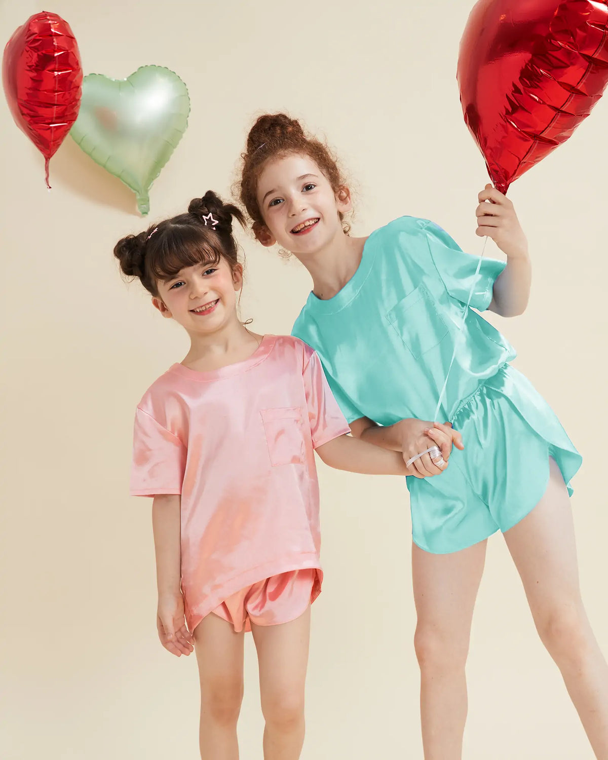 Girls Pajama Sets-Mint Green