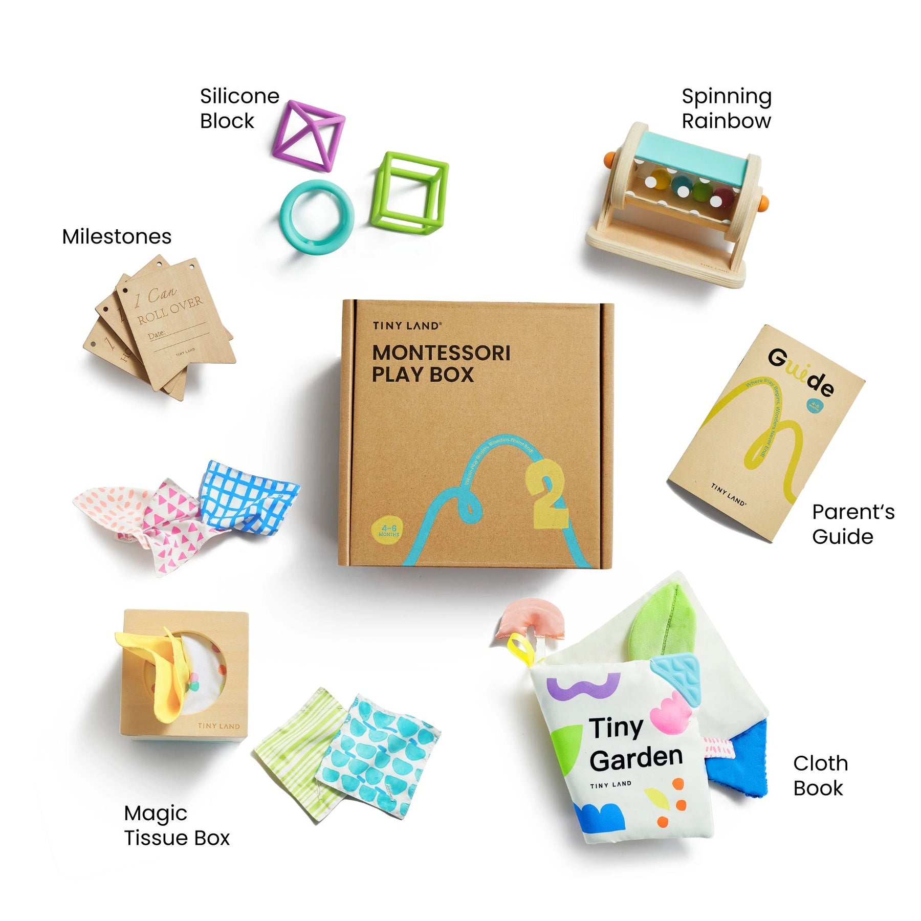 Tiny Land® Montessori Toys Set for Newborns ( 4-6 month )