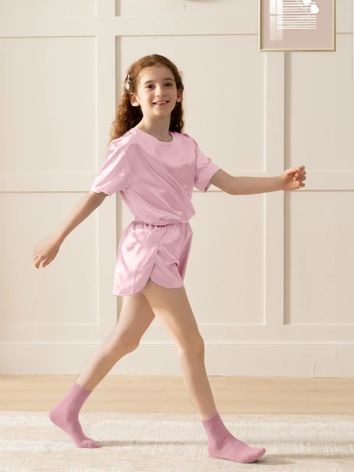 Girls Pajama Sets-Blush Pink