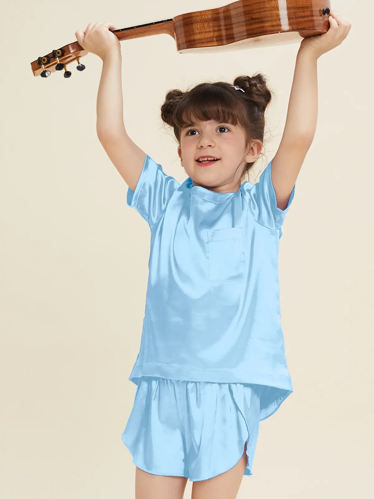 Girls Pajama Sets-Airy Blue