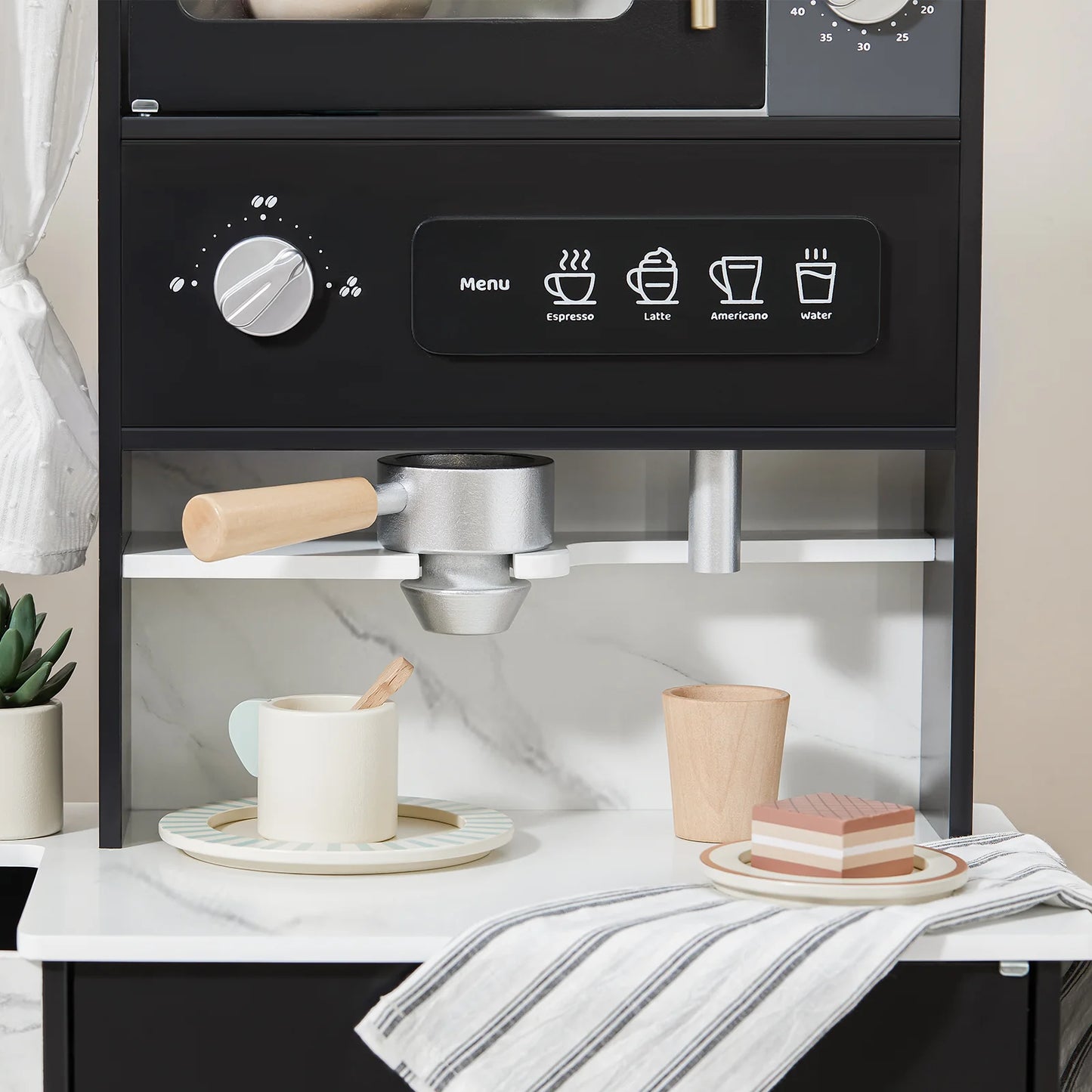 Tiny Land® Trendy Black Style Play Kitchen