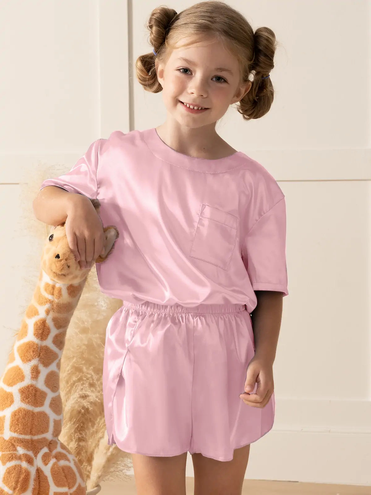 Girls Pajama Sets-Blush Pink