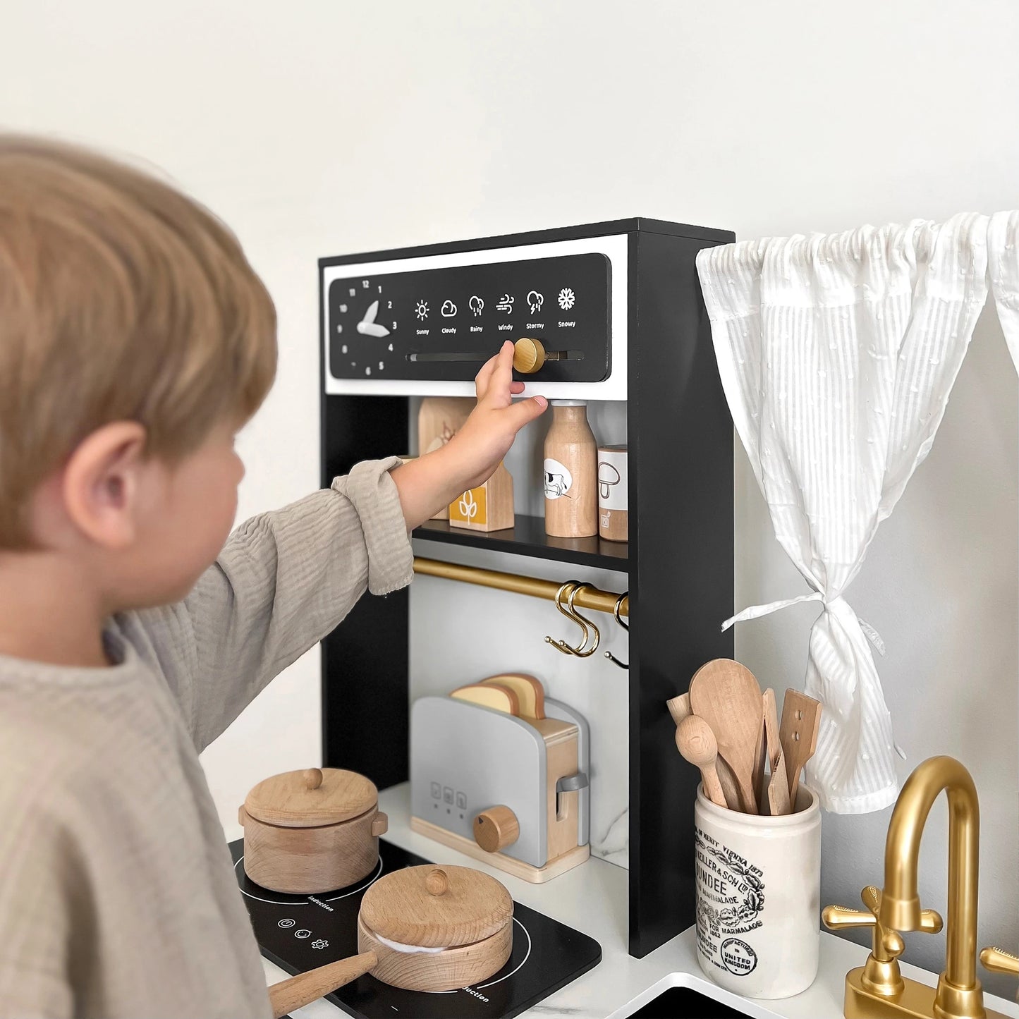 Tiny Land® Trendy Black Style Play Kitchen