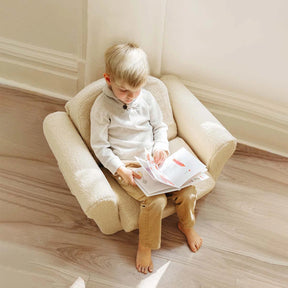 Tiny Land® Afternoon Couch —— Cream Kids Chair Lifestyle1