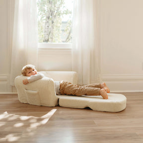 Tiny Land® Afternoon Couch —— Cream Kids Chair Lifestyle2