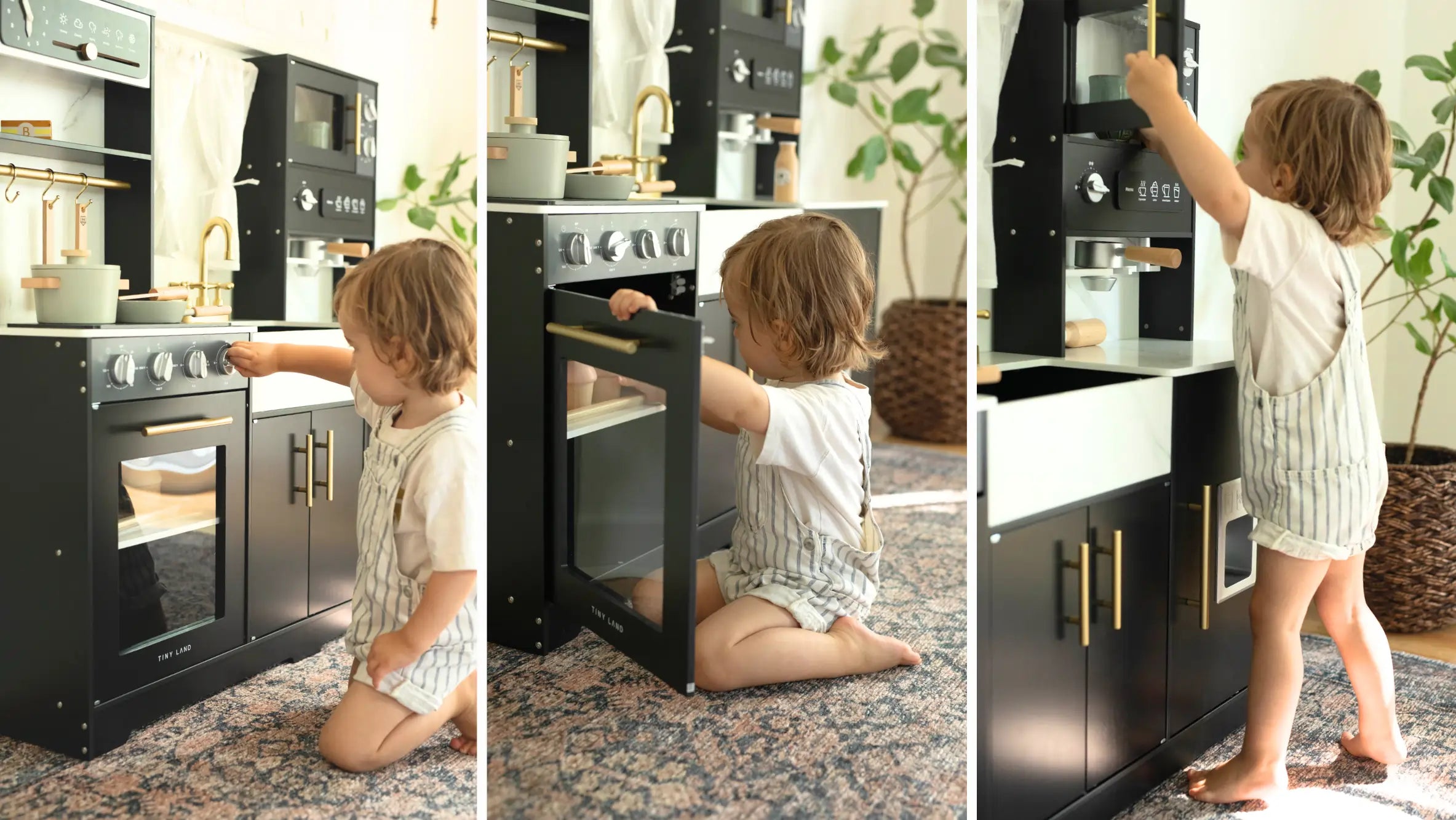 Tiny Land® Trendy Black Style Play Kitchen