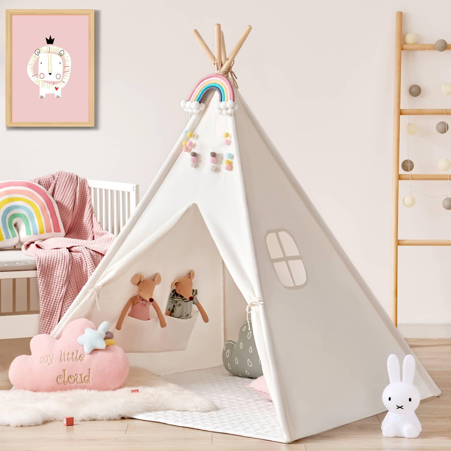 Tiny Land® Teepee for Kids with Mat