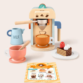 Tiny Land® Wooden Kids Play Coffee Maker Set Front