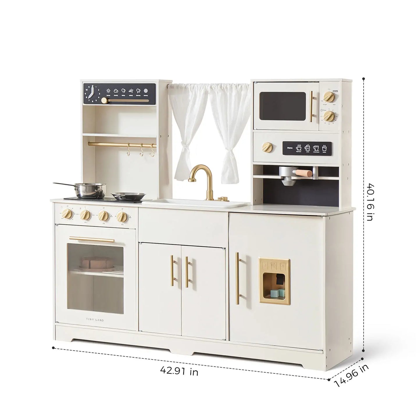 Tiny Land® Iconic Aqua Kitchen with Real-Flow Water System - Cream