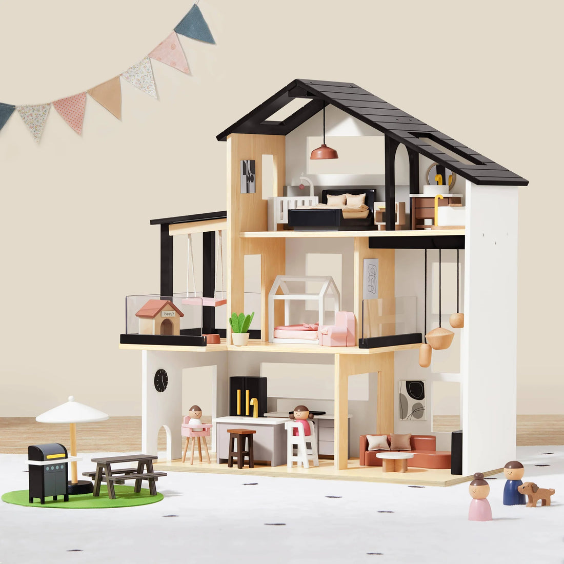 best large wooden dollhouse for baby