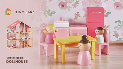 Tiny Land® Love Dollhouse with 30 Furniture