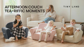 Tiny Land® Afternoon Couch —— Cream Kids Chair Video