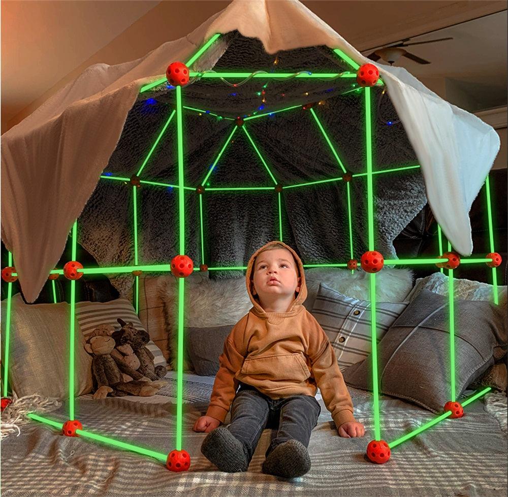 Tiny Land® Glow in The Dark Kids Fort With 130 pcs, Tiny Land Offical  Store®