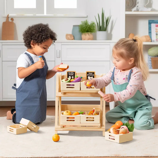 Tiny Land® Modern & Versatile Wooden Kids Play Kitchen