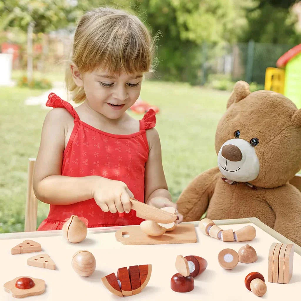 Kids wooden food online